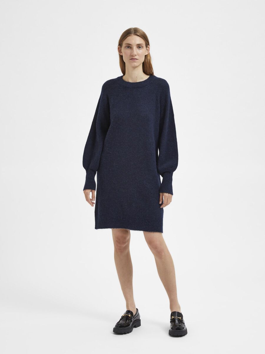 Selected LONG SLEEVED KNITTED DRESS, Dark Sapphire, highres - 16082201_DarkSapphire_898207_005.jpg