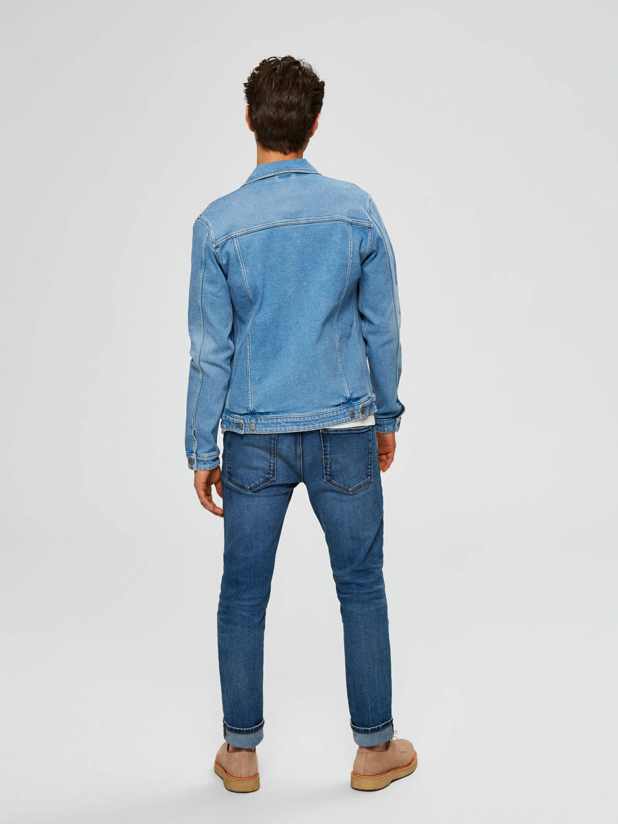 Selected COTON BIOLOGIQUE - VESTE EN JEAN, Light Blue Denim, highres - 16072769_LightBlueDenim_004.jpg