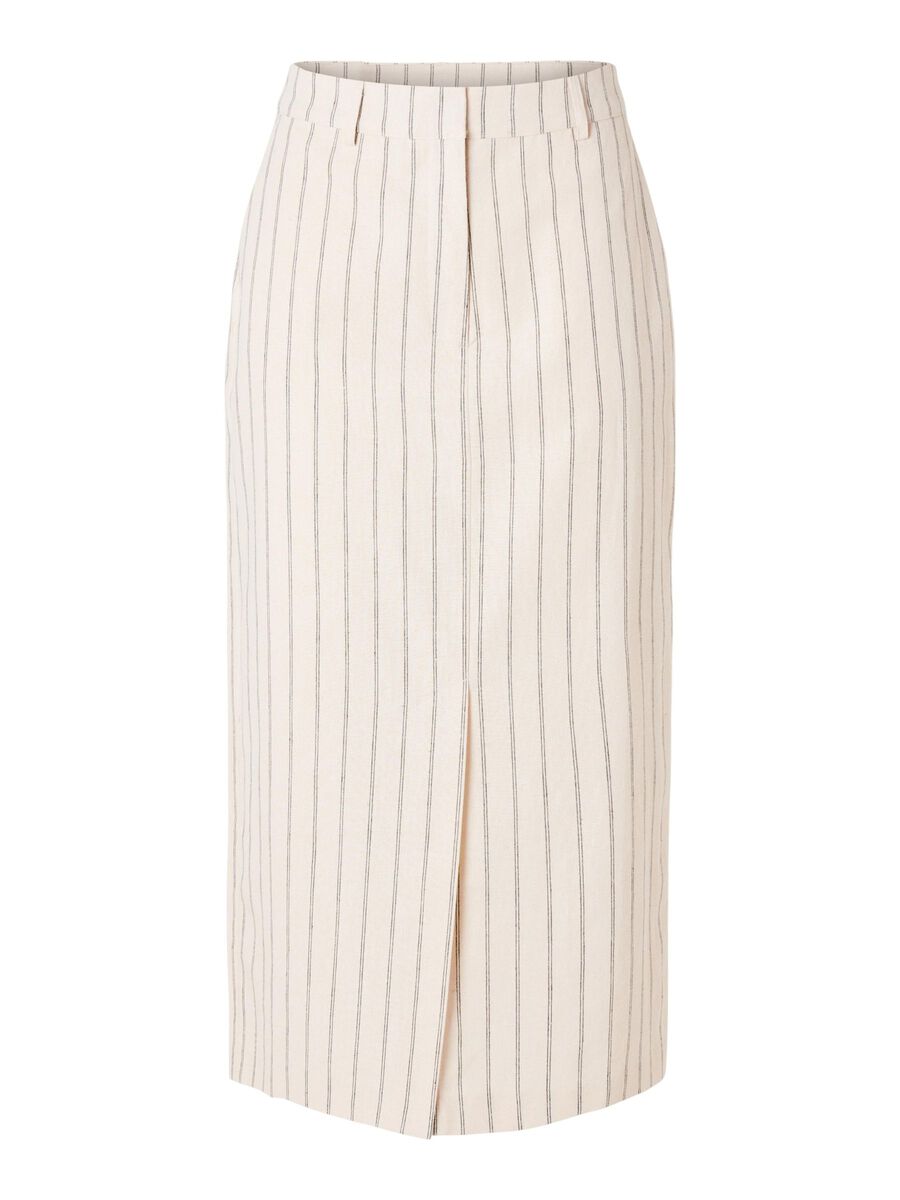 Selected PINSTRIPE MIDI SKIRT, Sandshell, highres - 16094336_Sandshell_1116007_001.jpg