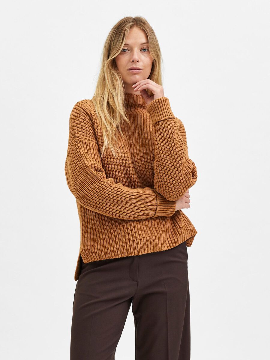 Selected OVERSIZE PULLOVER, Brown Sugar, highres - 16075489_BrownSugar_003.jpg