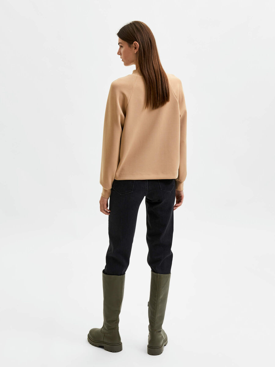 Selected LONG SLEEVE SWEATSHIRT, Tannin, highres - 16082346_Tannin_004.jpg