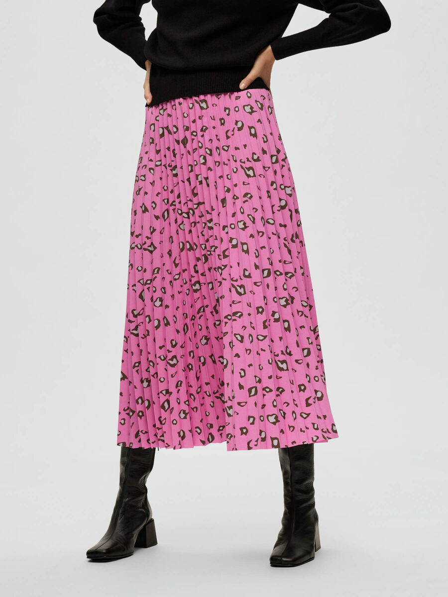 Selected PLEATED MIDI SKIRT, Cyclamen, highres - 16073829_Cyclamen_761518_003.jpg