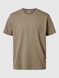 Selected COTON CHINÉ T-SHIRT, Vetiver, highres - 16092508_Vetiver_001.jpg