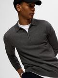 Selected KNITTED LONG-SLEEVED POLO, Antracit, highres - 16094271_Antracit_1113639_008.jpg