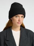 Selected RIBBED WOOL BLEND BEANIE, Black, highres - 16091494_Black_006.jpg