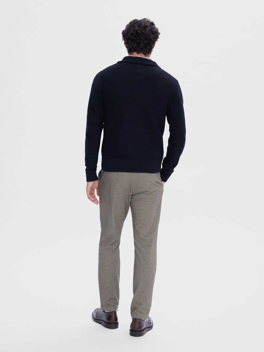 Selected HALF-ZIP PULLOVER, Black, highres - 16092550_Black_004.jpg
