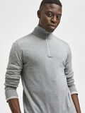 Selected HALF-ZIP PULL EN MAILLE, Medium Grey Melange, highres - 16074687_MediumGreyMelange_008.jpg