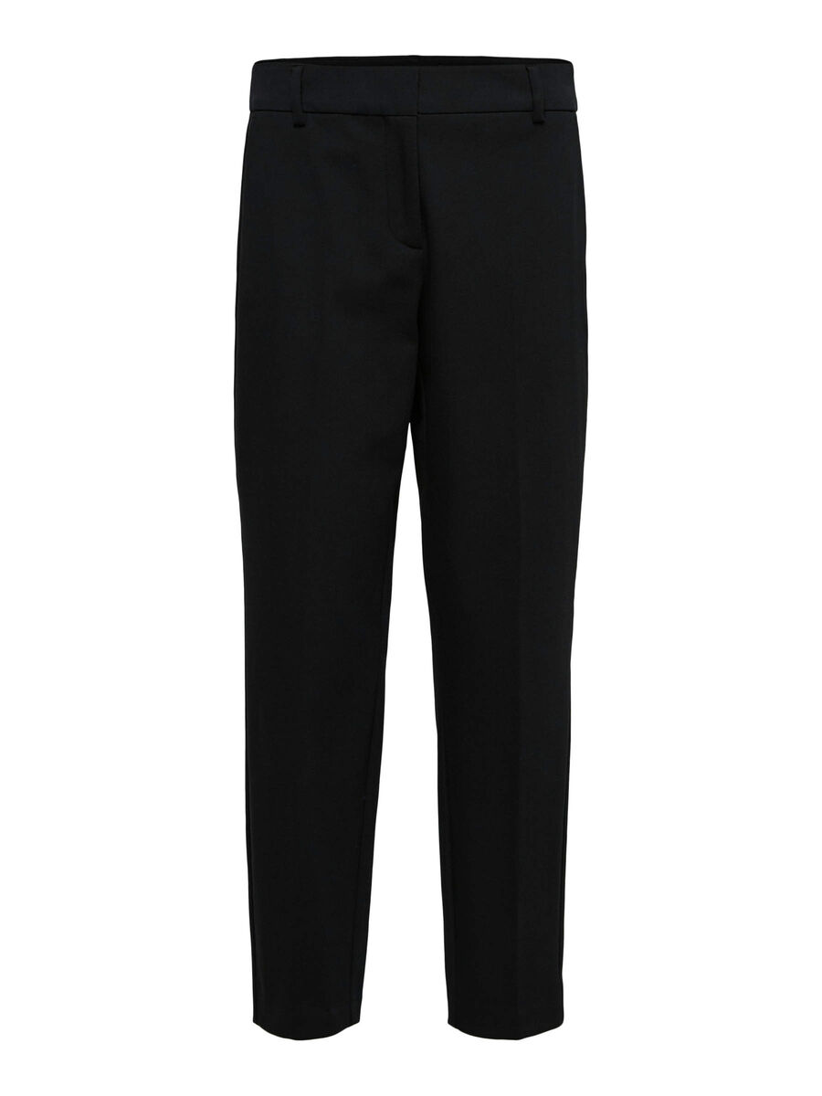 Selected CORTE CROPPED PANTALONES DE CORTE TAPERED, Black, highres - 16078454_Black_001.jpg