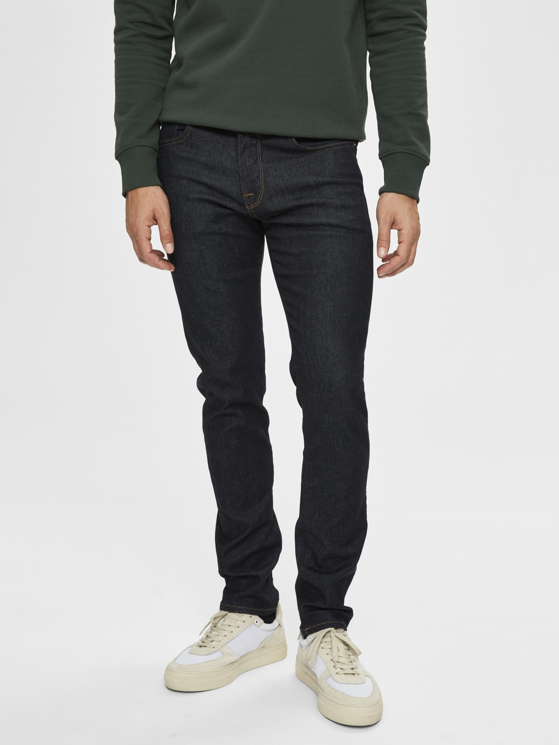 6234 - super stretch dark blue slim fit jeans | Selected