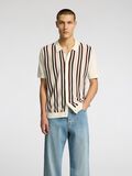 Selected REGULAR FIT STRICK POLO SHIRT, Egret, highres - 16096371_Egret_1166027_003.jpg