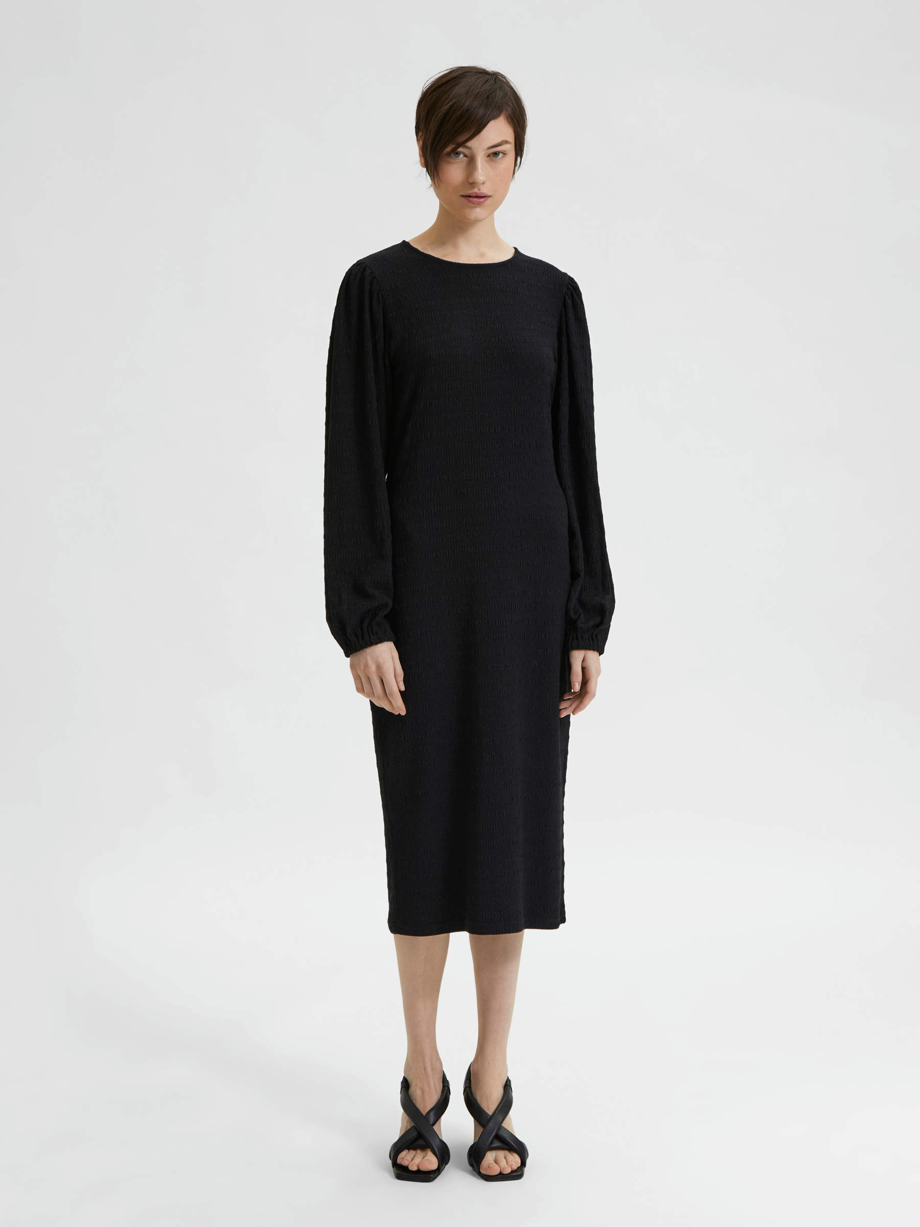 LONG SLEEVED MIDI DRESS Black SELECTED FEMME