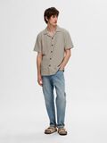 Selected RIBBED CUBAN COLLAR SHORT SLEEVED SHIRT, Pure Cashmere, highres - 16090778_PureCashmere_005.jpg