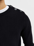 Selected MANCHES LONGUES PULL EN MAILLE, Black, highres - 16079928_Black_006.jpg
