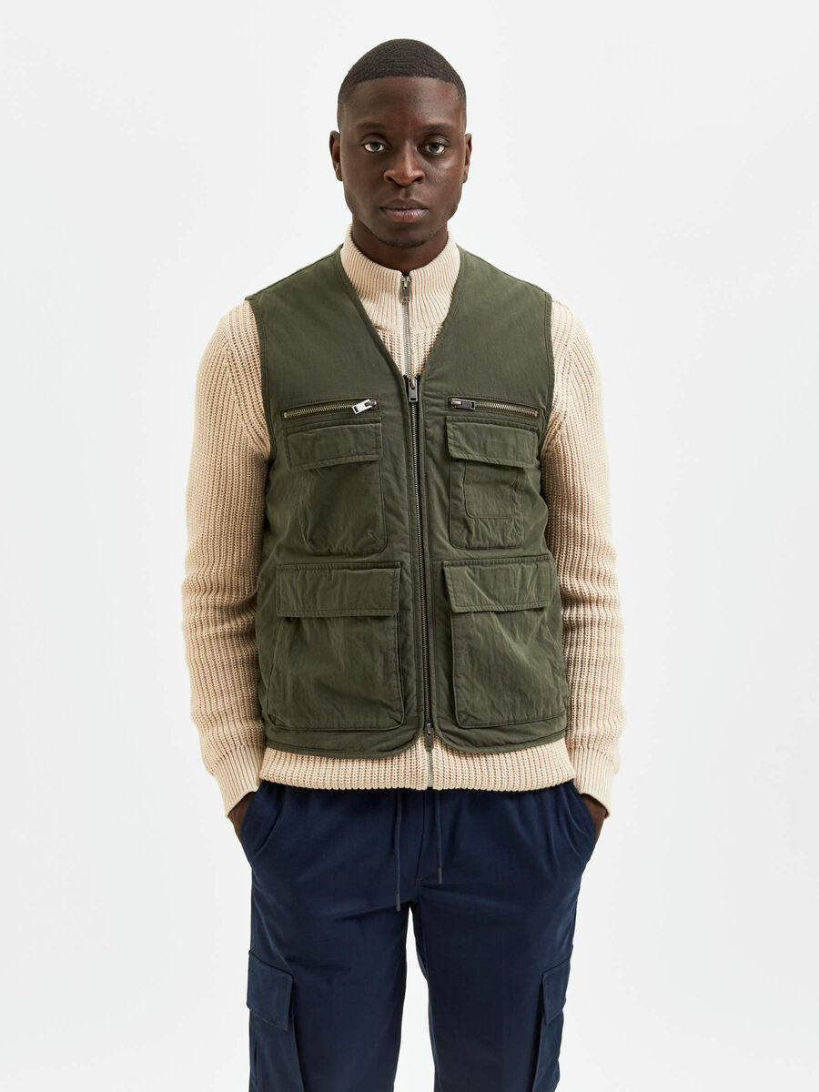 Selected UTILITY STYLE GILET, Rosin, highres - 16081523_Rosin_003.jpg