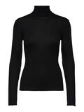 Selected PETITE FITTED ROLLNECK KNITTED PULLOVER, Black, highres - 16082173_Black_001.jpg
