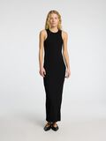 Selected RIBBED COTTON MAXI DRESS, Black, highres - 16096505_Black_005.jpg