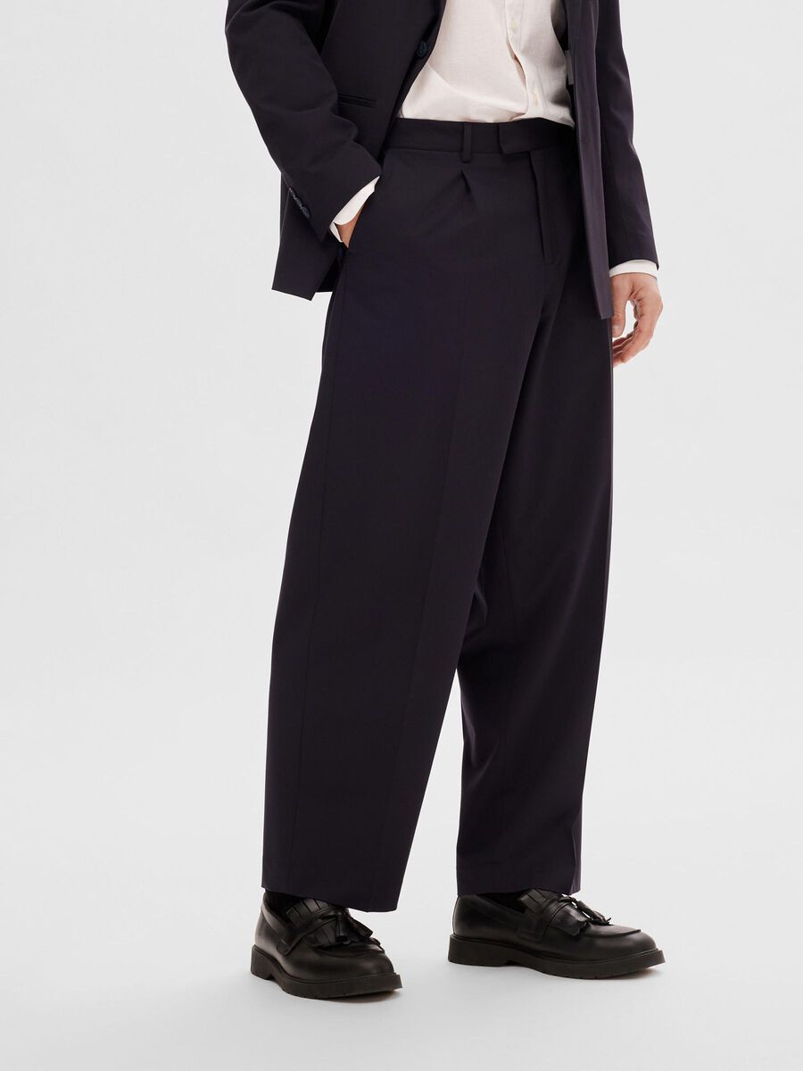 Selected LOOSE FIT TROUSERS, Dark Navy, highres - 16093312_DarkNavy_003.jpg