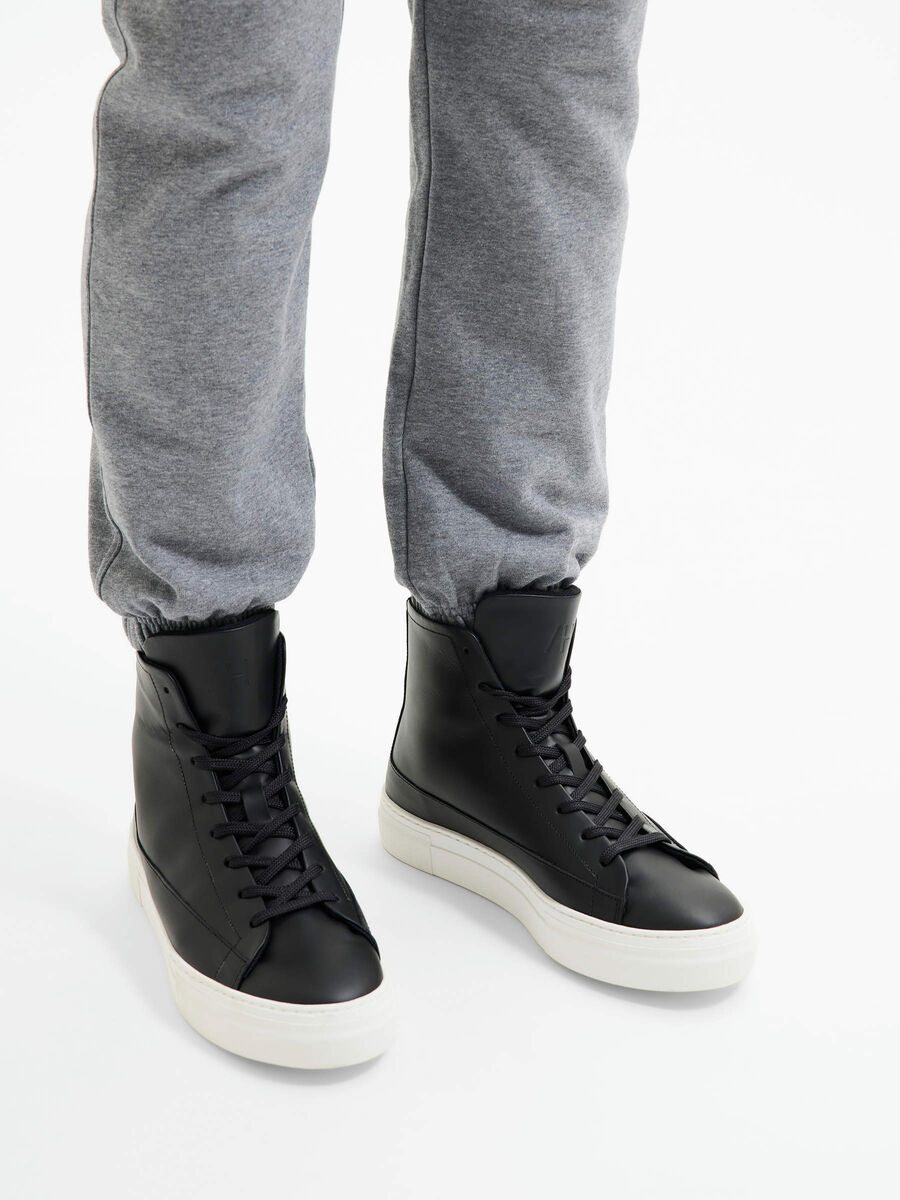 Selected HIGH TOP SNEAKERS, Black, highres - 16081299_Black_003.jpg