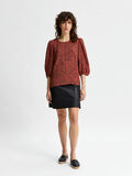 Selected PLEATED VOLUMINOUS SLEEVES TOP, Chili Oil, highres - 16081202_ChiliOil_881697_005.jpg