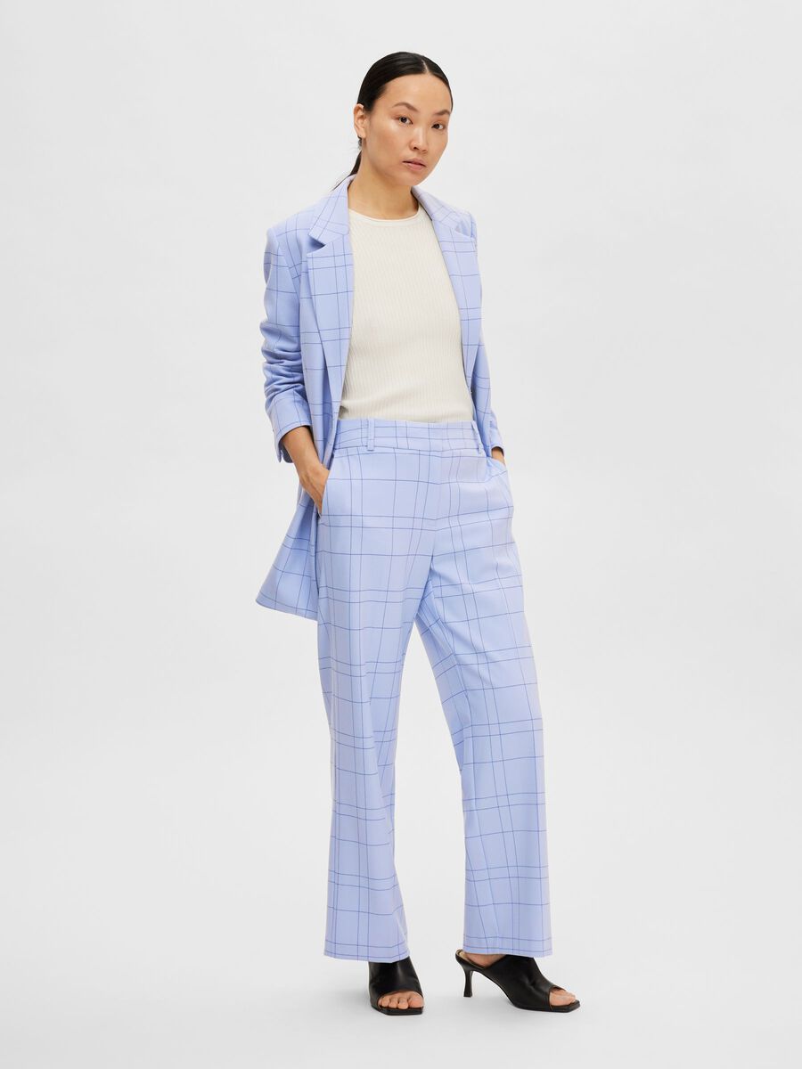 Selected CHECKED WIDE-LEG TROUSERS, Blue Heron, highres - 16088985_BlueHeron_1012398_005.jpg