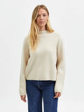 Selected HØY HALS STRIKKET PULLOVER, Birch, highres - 16085206_Birch_003.jpg