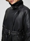 Selected TRENCHCOAT - LEATHER JACKET, Black, highres - 16066389_Black_006.jpg