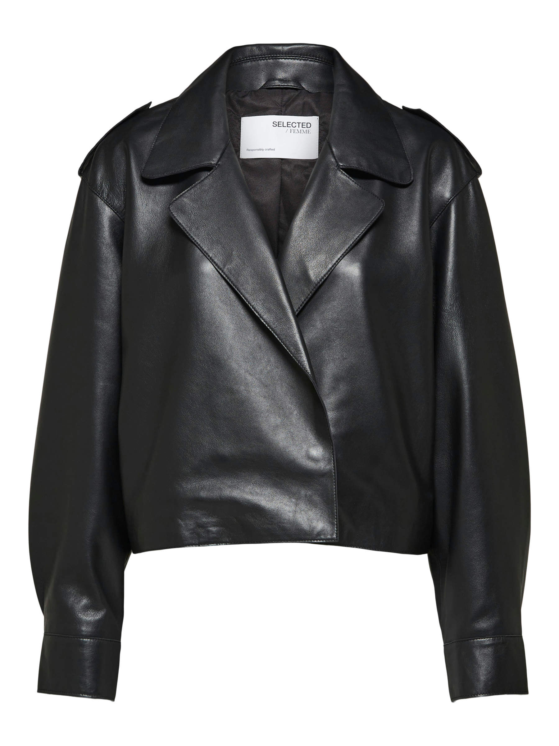 Selected femme leather jacket on sale