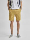 Selected BIOLOGISCH KATOEN STRETCH CARGO SHORTS, Mustard Gold, highres - 16077573_MustardGold_003.jpg