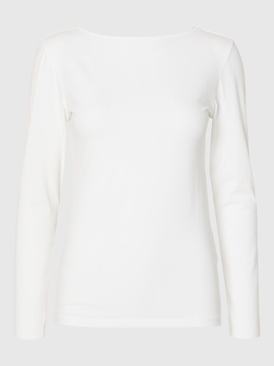Selected REVERSIBLE LONG SLEEVED T-SHIRT, Snow White, highres - 16094364_SnowWhite_001.jpg