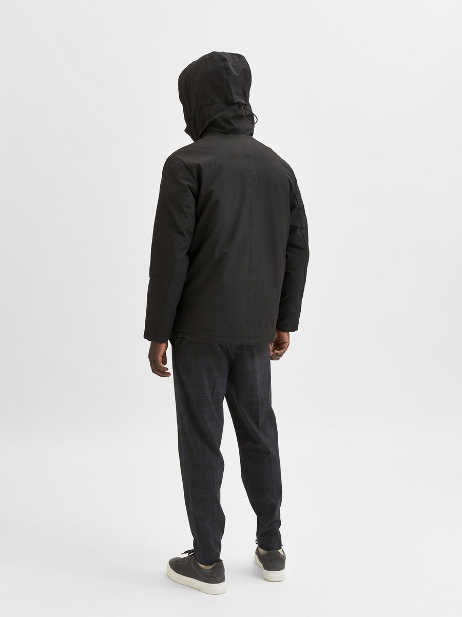 Selected WATTIERTE PARKA, Black, highres - 16081559_Black_004.jpg