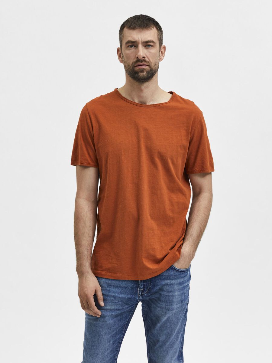 Selected CREW NECK T-SHIRT, Bombay Brown, highres - 16071775_BombayBrown_003.jpg