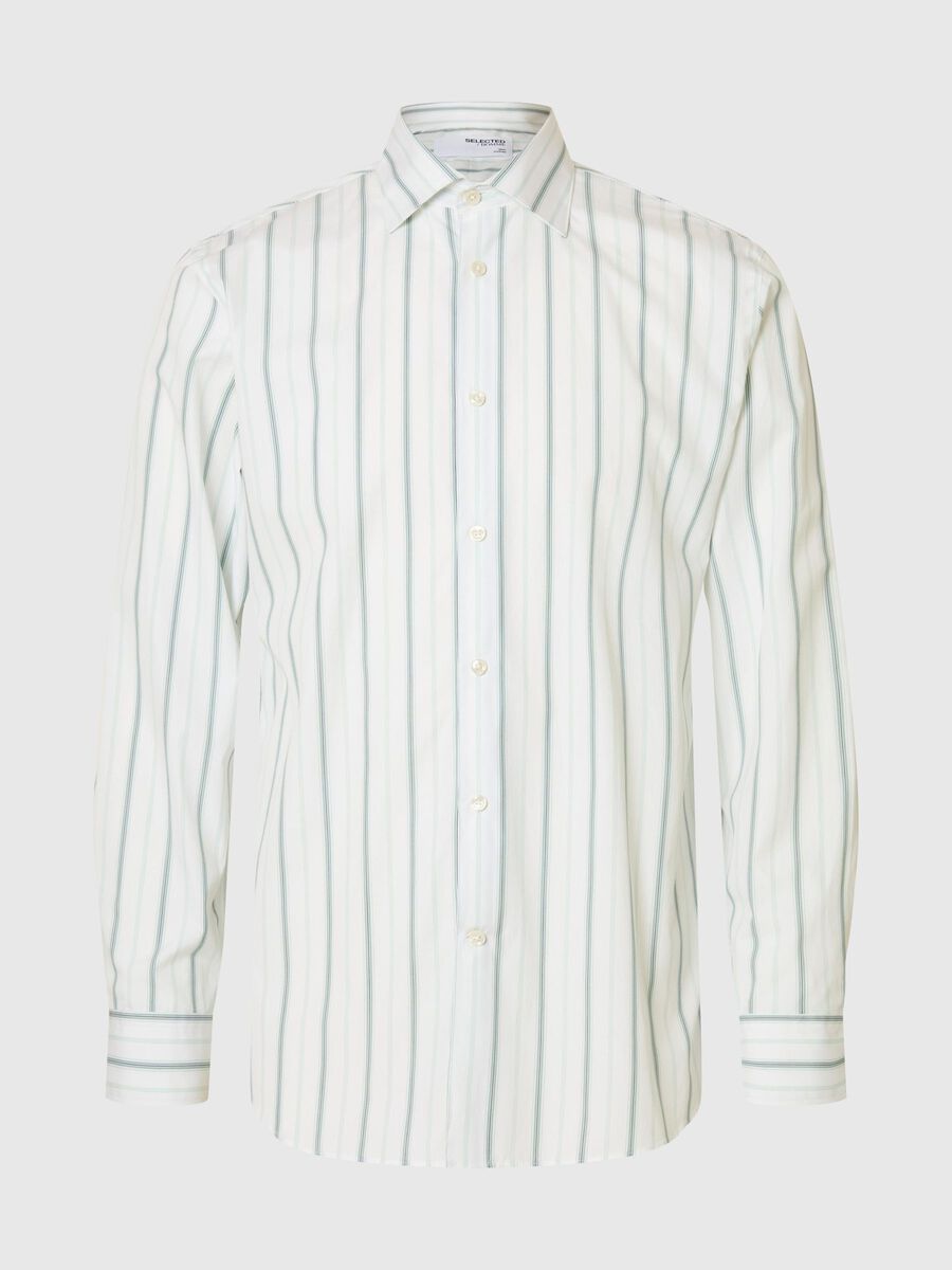 Selected GESTREEPT SLIM FIT OVERHEMD, Bright White, highres - 16098306_BrightWhite_1200840_001.jpg