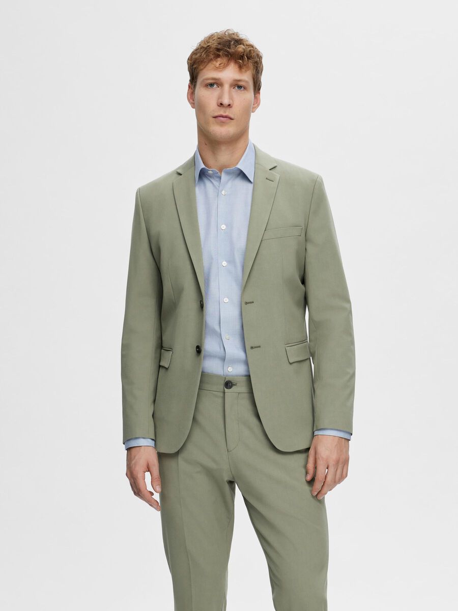 Selected VISCOSE BLEND SLIM FIT BLAZER, Vetiver, highres - 16087824_Vetiver_003.jpg