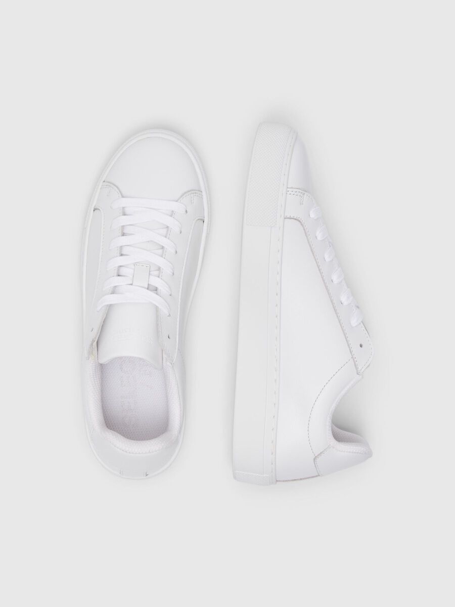 Selected LEATHER TRAINERS, White, highres - 16094440_White_005.jpg