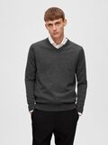 Selected V-NECK JUMPER, Medium Grey Melange, highres - 16089190_MediumGreyMelange_003.jpg