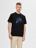 Selected PRINTED COTTON T-SHIRT, Black, highres - 16094015_Black_003.jpg
