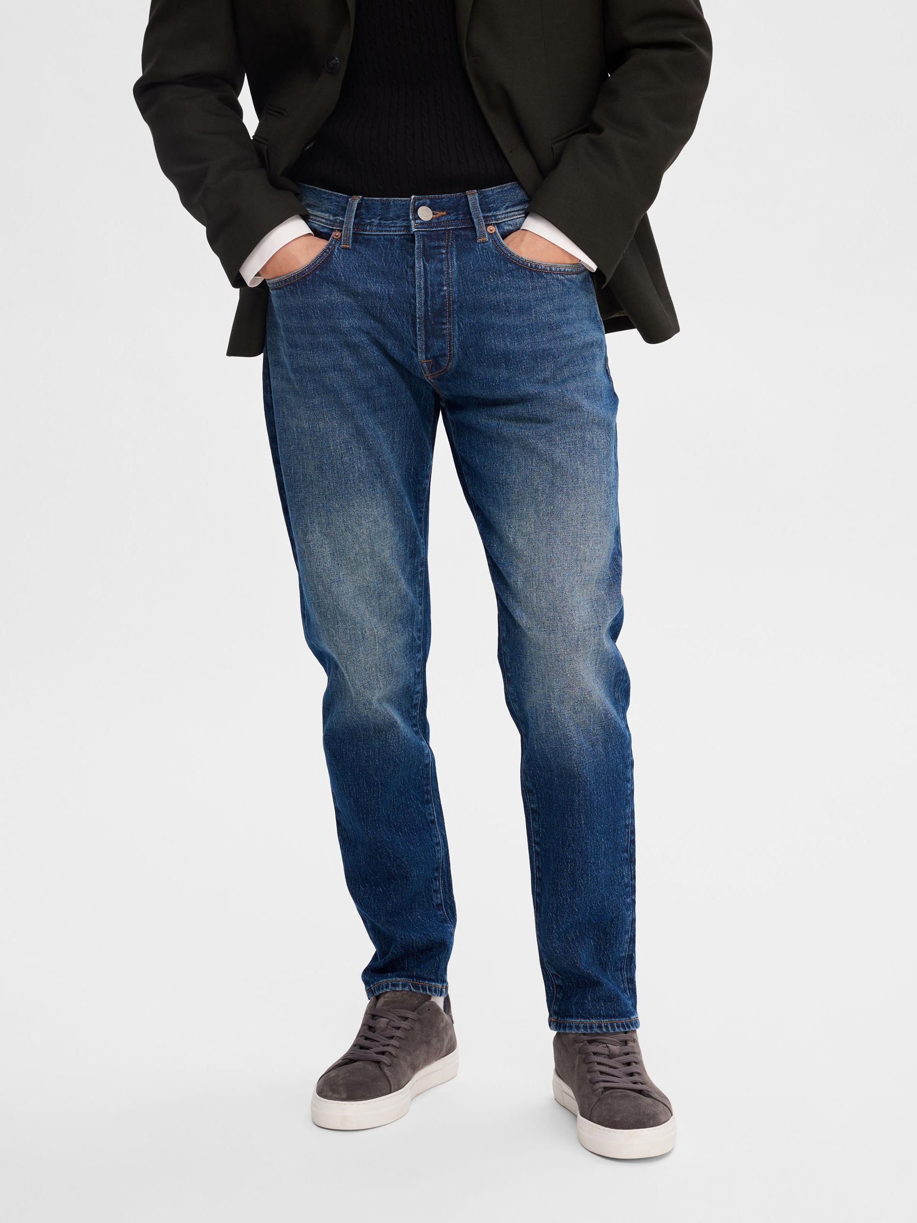 Men s Jeans Black White Blue Grey Denim SELECTED HOMME