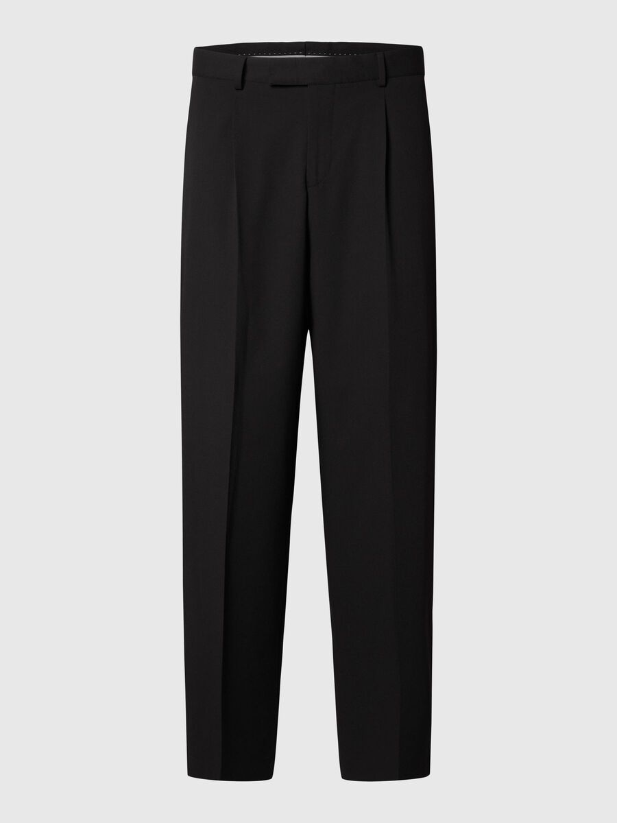 Selected LOOSE FIT TROUSERS, Black, highres - 16093312_Black_001.jpg