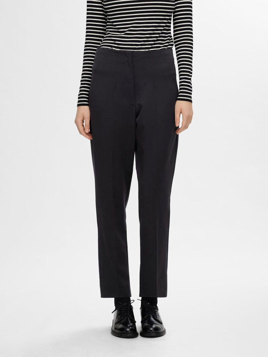 Selected TAILORED TAPERED TROUSERS, Black, highres - 16094022_Black_003.jpg