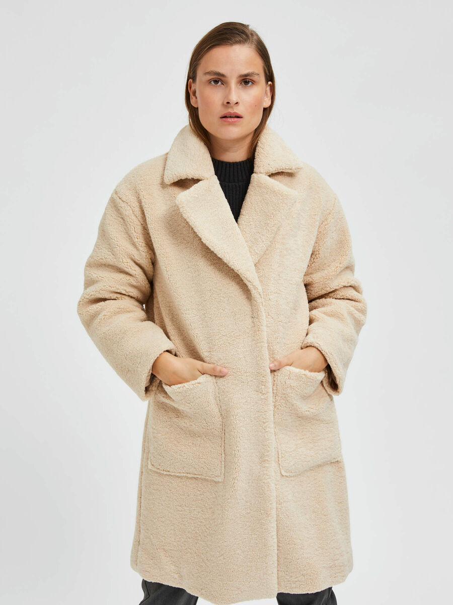 Selected PETITE COAT, Sandshell, highres - 16082119_Sandshell_003.jpg