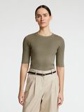 Selected VISCOSEMIX GEBREIDE TOP, Vetiver, highres - 16088431_Vetiver_003.jpg