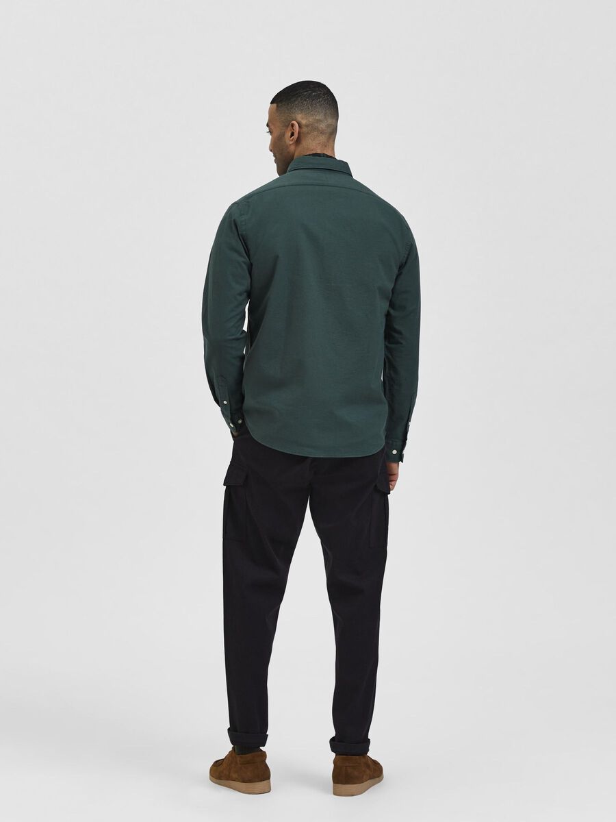 Selected ORGANIC COTTON OXFORD SHIRT, Sycamore, highres - 16077359_Sycamore_004.jpg