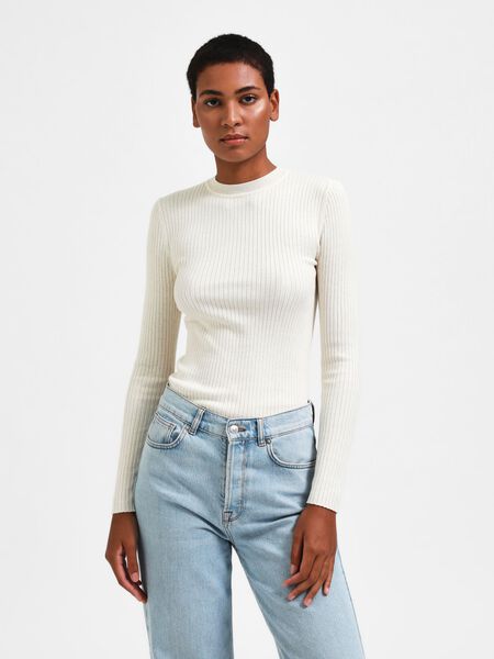 Selected GERIPPTER STRICKPULLOVER, Birch, highres - 16085202_Birch_943659_003.jpg