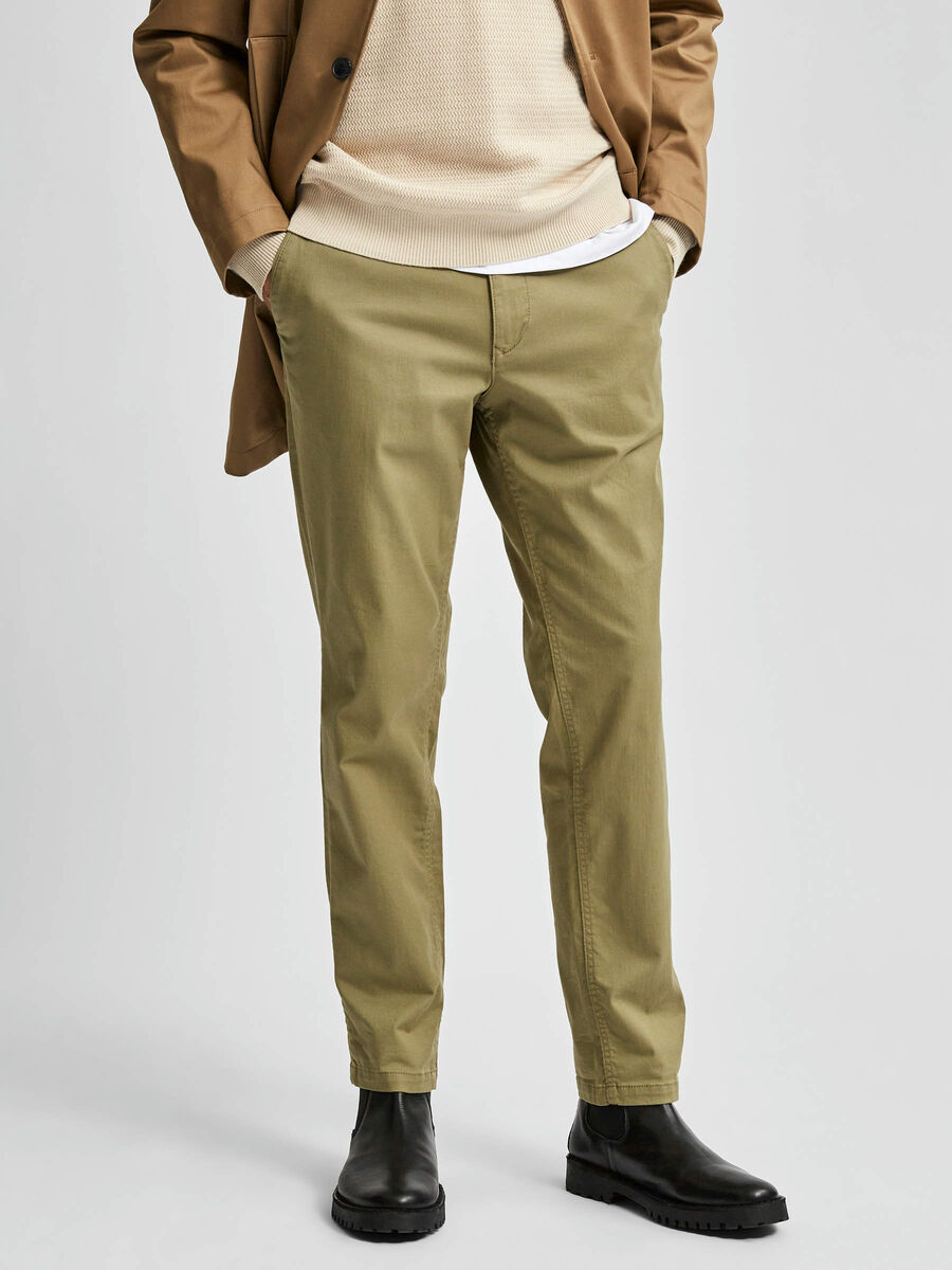 Selected SLIM FIT FLEX - CHINOS, Aloe, highres - 16074054_Aloe_003.jpg
