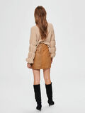 Selected ASYMMETRIC - LEATHER SKIRT, Tobacco Brown, highres - 16074203_TobaccoBrown_004.jpg