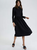 Selected PIQUE MIDI DRESS, Black, highres - 16082655_Black_008.jpg