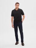 Selected KNITTED POLO SHIRT, Black, highres - 16092578_Black_005.jpg
