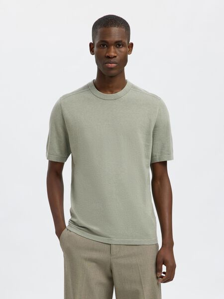 Selected 100 % COTON TOP EN MAILLE, Iceberg Green, highres - 16098946_IcebergGreen_003.jpg