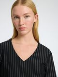Selected PINSTRIPE VISCOSE BLEND V-NECK TOP, Black, highres - 16095991_Black_1146496_006.jpg