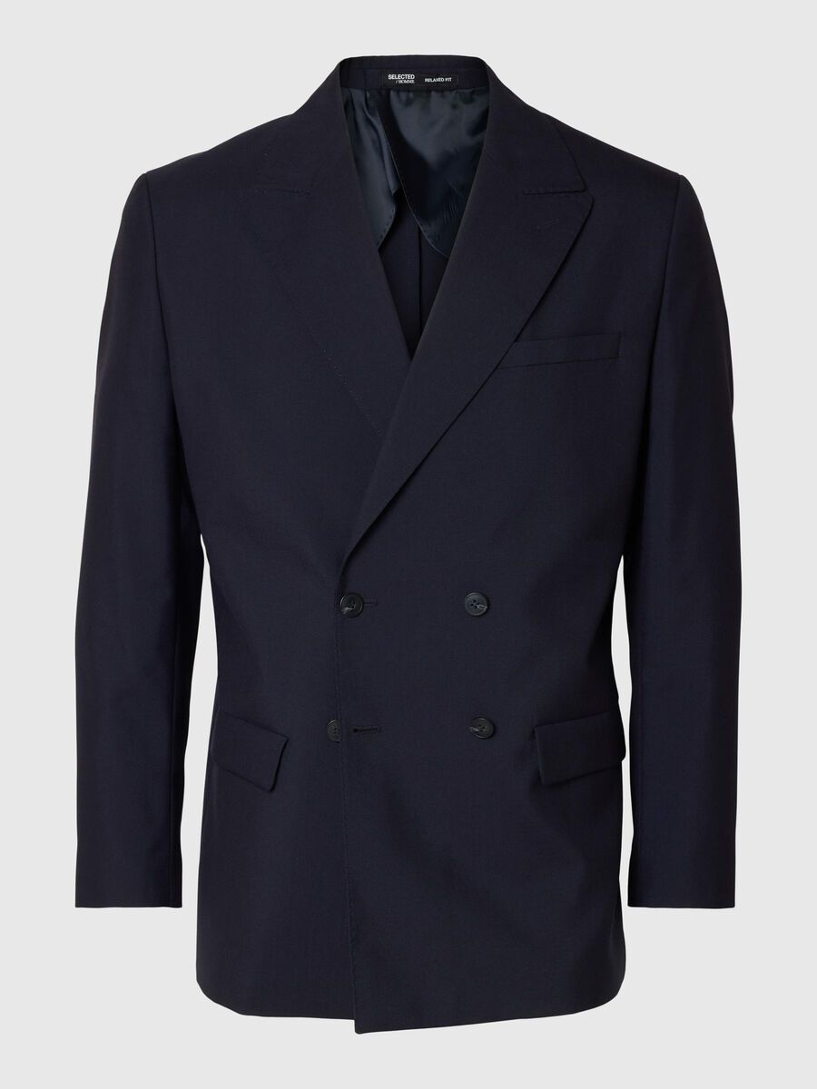 Selected 100% WOOL DOUBLE-BREASTED BLAZER, Sky Captain, highres - 16097074_SkyCaptain_001.jpg